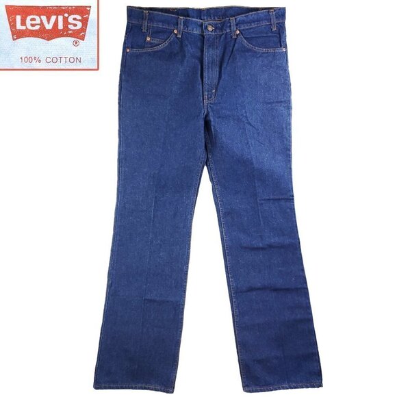 Levi's 517 Orange Tab Jeans Bootcut Vintage USA Dark Wash Denim Men's 38x34 NWOT - Picture 1 of 12